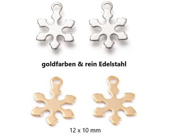 Anhnger EDELSTAHL STERN 14.5 x 12.5 x 0,7 mm / silver star charm christmas  Weihnachtsstern // 10/ 20/ 50x Packungsgre - Etsy sterreich