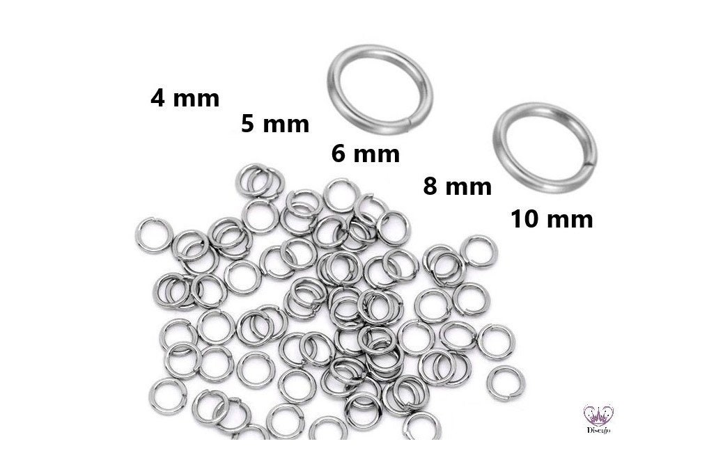 DICOSMETIC 30 Stück 925 Sterling Silber Sprungringe 3mm Offene