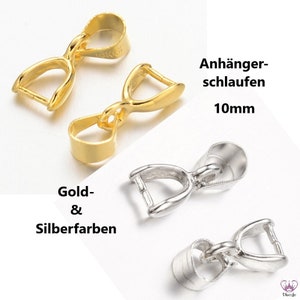 10/ 20x pendant loops 10 mm brass / gold & silver colors to choose from / necklace loop connectors for pendants