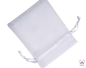 10x Jewellery bags 7 x 9 cm WEISS Organza gift bag organzasäckchen white white white