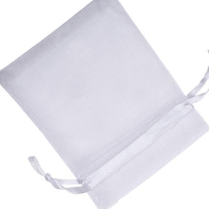 10x sacs à bijoux 7 x 9 cm BLANC organza / sacs cadeaux sacs en organza blanc blanc