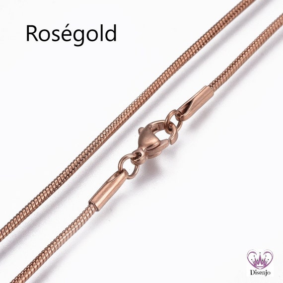 12 Catene Per Collane In Acciaio Inossidabile 304 - Serpente Con Moschettone Per Creazione Gioielli - Foto 7