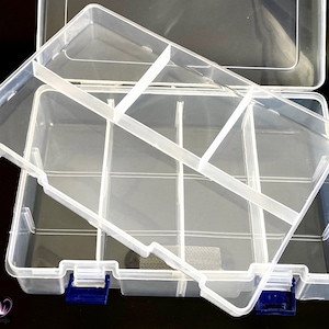 XXL sorteringslåda med 2 nivåer, 23 x 16 cm, flexibel / sortering, förvaring, pärlförvaring, sorteringslåda, organiseringslåda, förvaringslåda