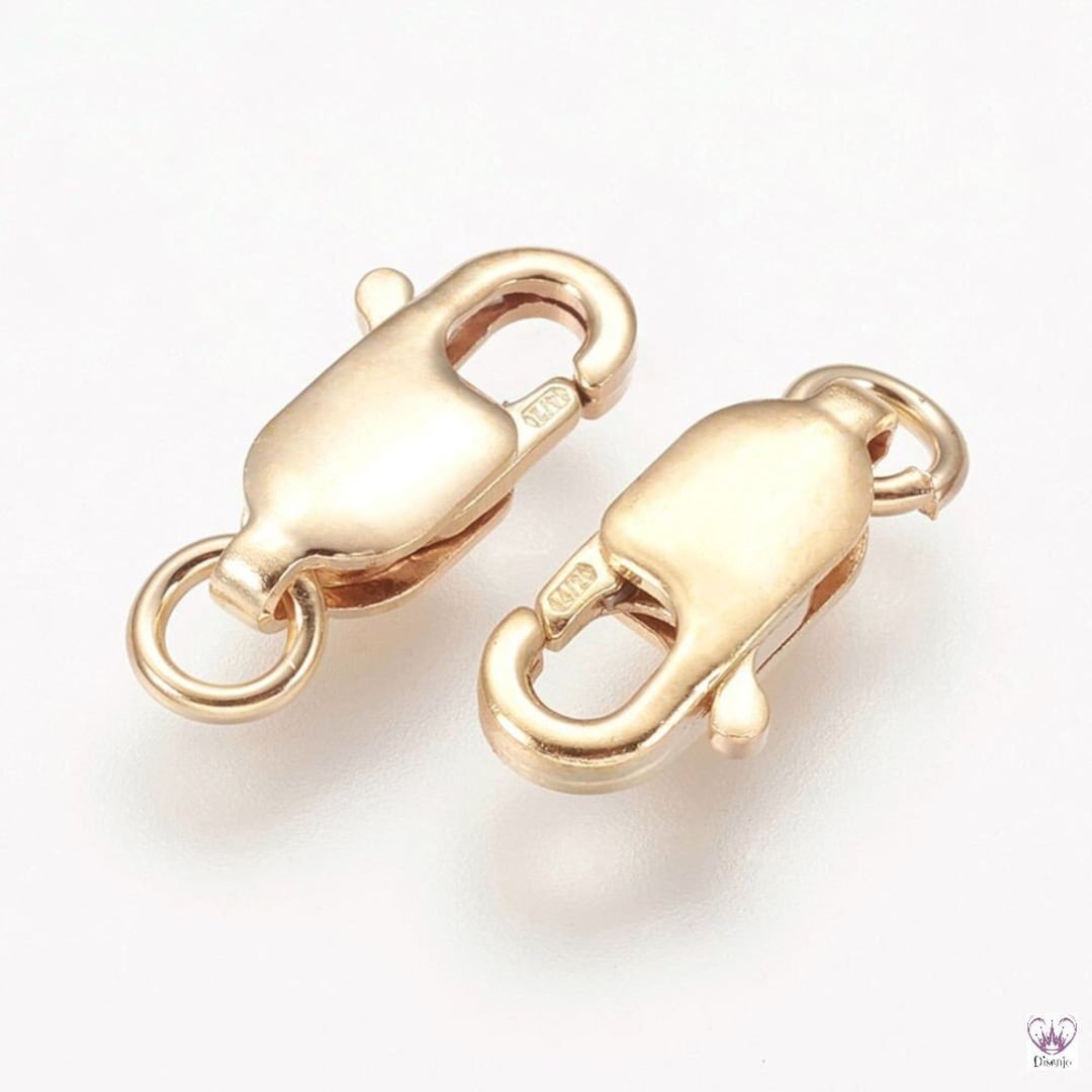 GOLD FILLED 14K 1/20 Carabiner With Jump Ring 10x4x2 Mm Jeweler's