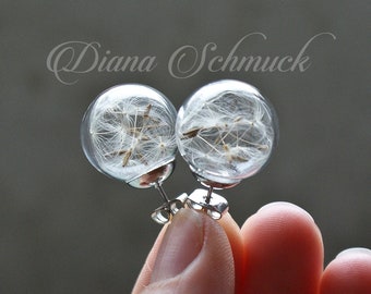 Real Dandelion Earrings, real flower earrings