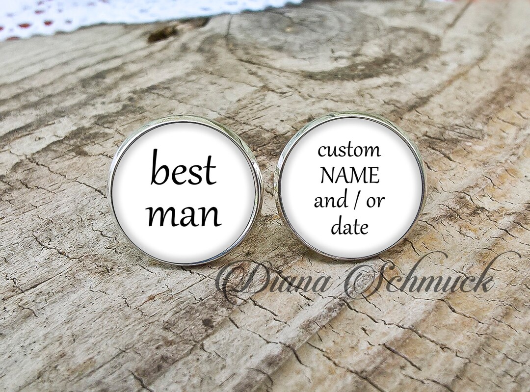 Best Man Wedding Cufflinks Personalized Best Man Cufflinks Etsy