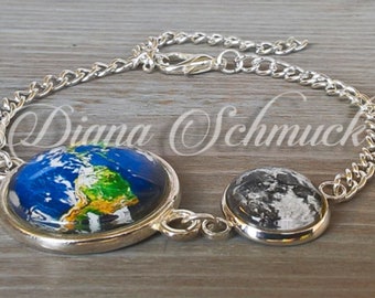 Pulsera Eart y Moon, planetas, sistema solar