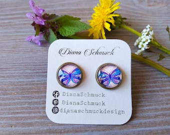 Butterfly Earrings, Butterfly jewelry, Purple Butterfly, Fairy Butterfly, Butterfly studs, Freedom, Butterfly, Beauty, for her