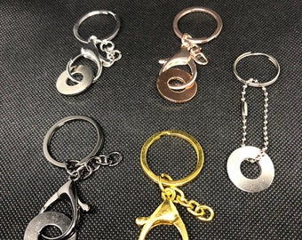 Key chains Lobster clasp or ball chain customized personalized key chain. Official MyIntent.org token washer