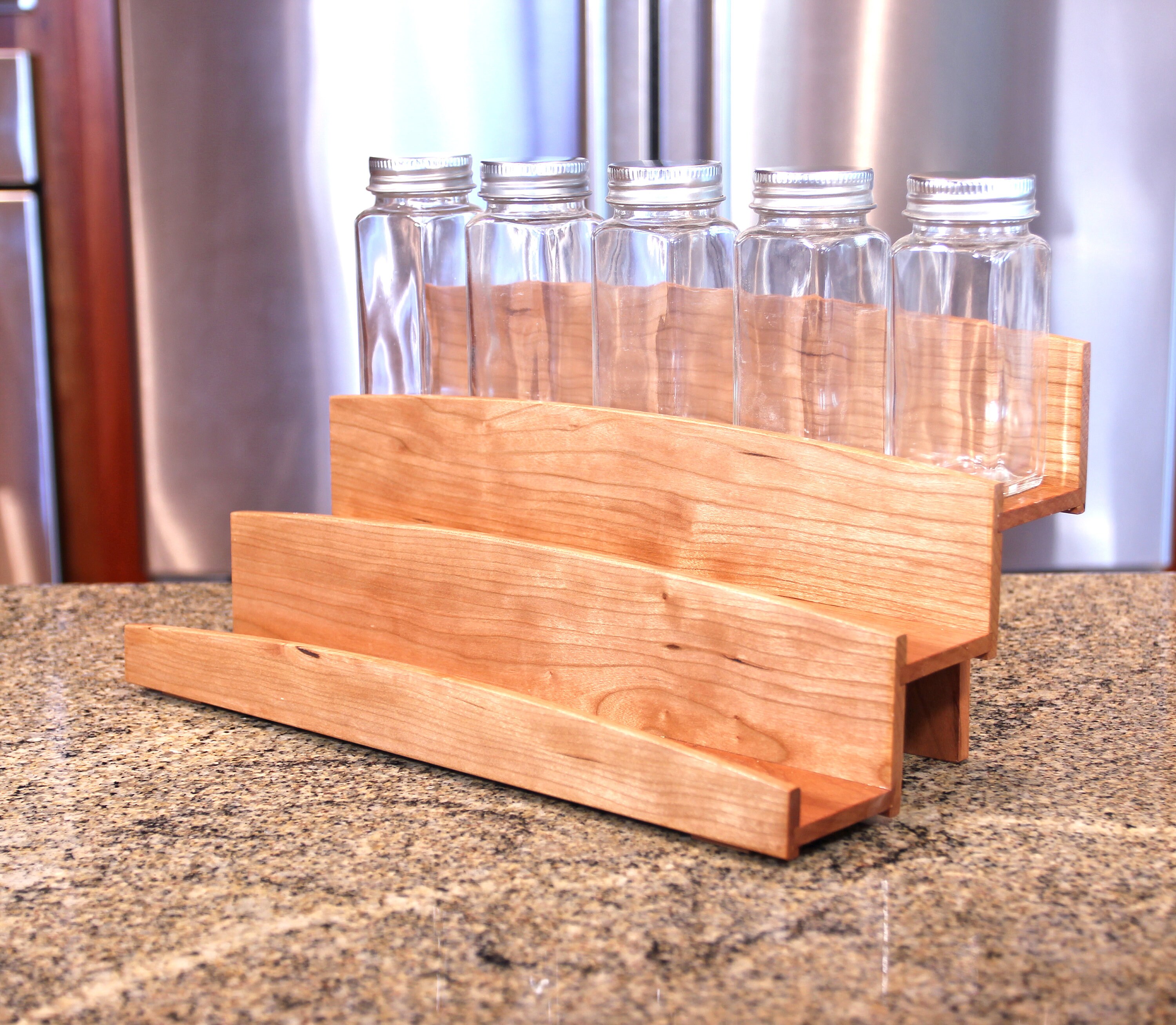 Spice Rack Wood Spice Rack Counter Top Spice Rack Cherry | Etsy