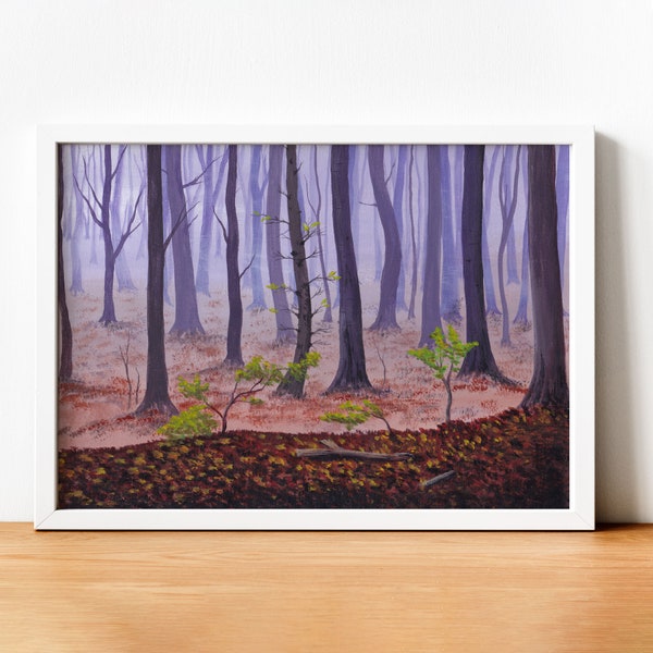 A4 Wandbild "mystischer Wald"