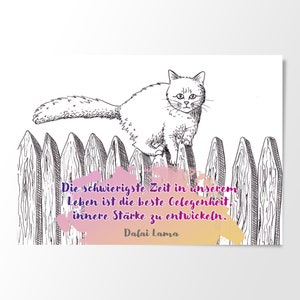 Postkarte | Katze | Mut machen | Aufbauen