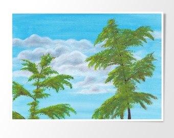 A 4 Mural "Trees with blue sky"