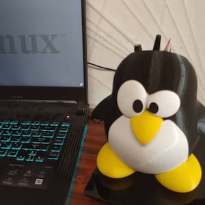 Tux The Penguin Linux Mascot Desk Organizer Planter image 7
