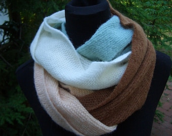 light alpaca scarf with block stripes colorful in 4 colors