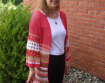 KIMONO crochet coat summer BOHO size 36/38