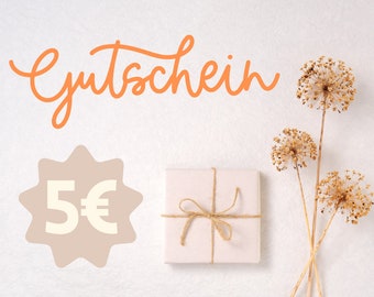 5 Euro - Gutschein für den Shop