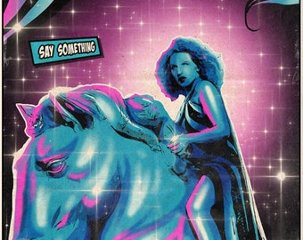 Kylie Minogue - Say Something Vintage Comic Cover Art Print