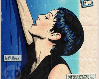 Madonna - Rain Vintage Comic Cover Art Print