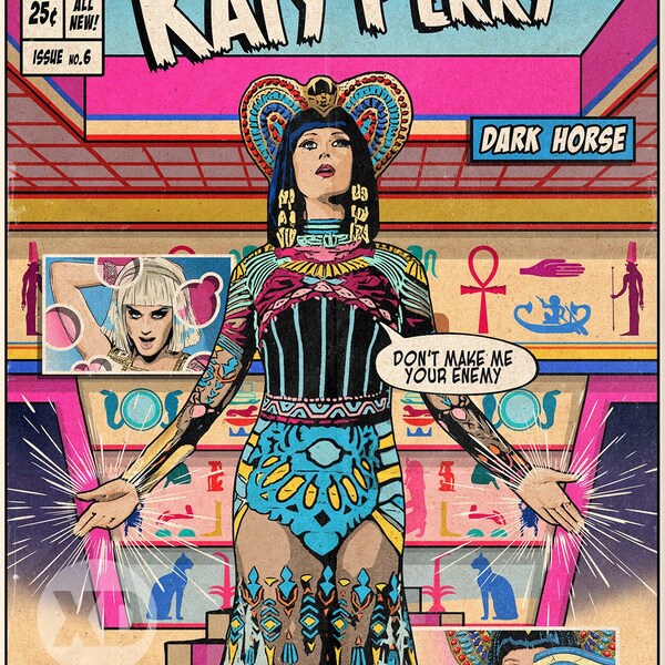 Katy Perry - Stampa artistica di copertina di fumetti vintage di Dark Horse