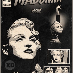 Madonna Vogue Vintage Comic Cover Art Print - Etsy