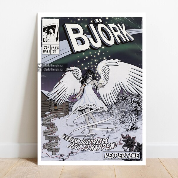 Björk Print - Vespertine Comic Cover Art