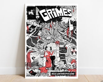 Grimes Print - Miss Anthropocene Comic Cover Art