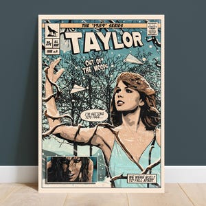 Stampa artistica di copertina del fumetto d'epoca di Taylor Swift - Out Of The Woods