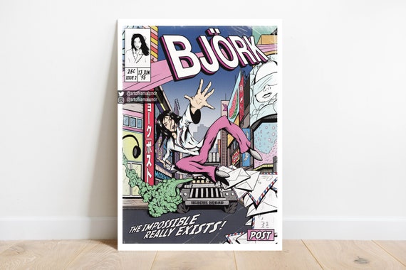 Björk Print Post Comic Cover Art - Etsy