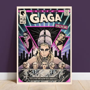 Lady Gaga - Born This Way Stampa artistica della copertina del fumetto d'epoca