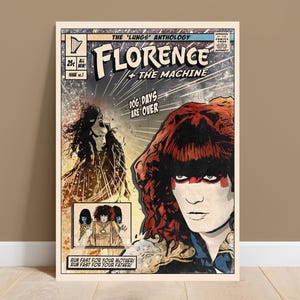 Florence and the Machine - Hundetage sind vorbei Vintage Comic Cover Kunstdruck