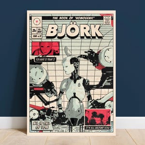 Bjork - All Is Full of Love - Copertina del fumetto vintage