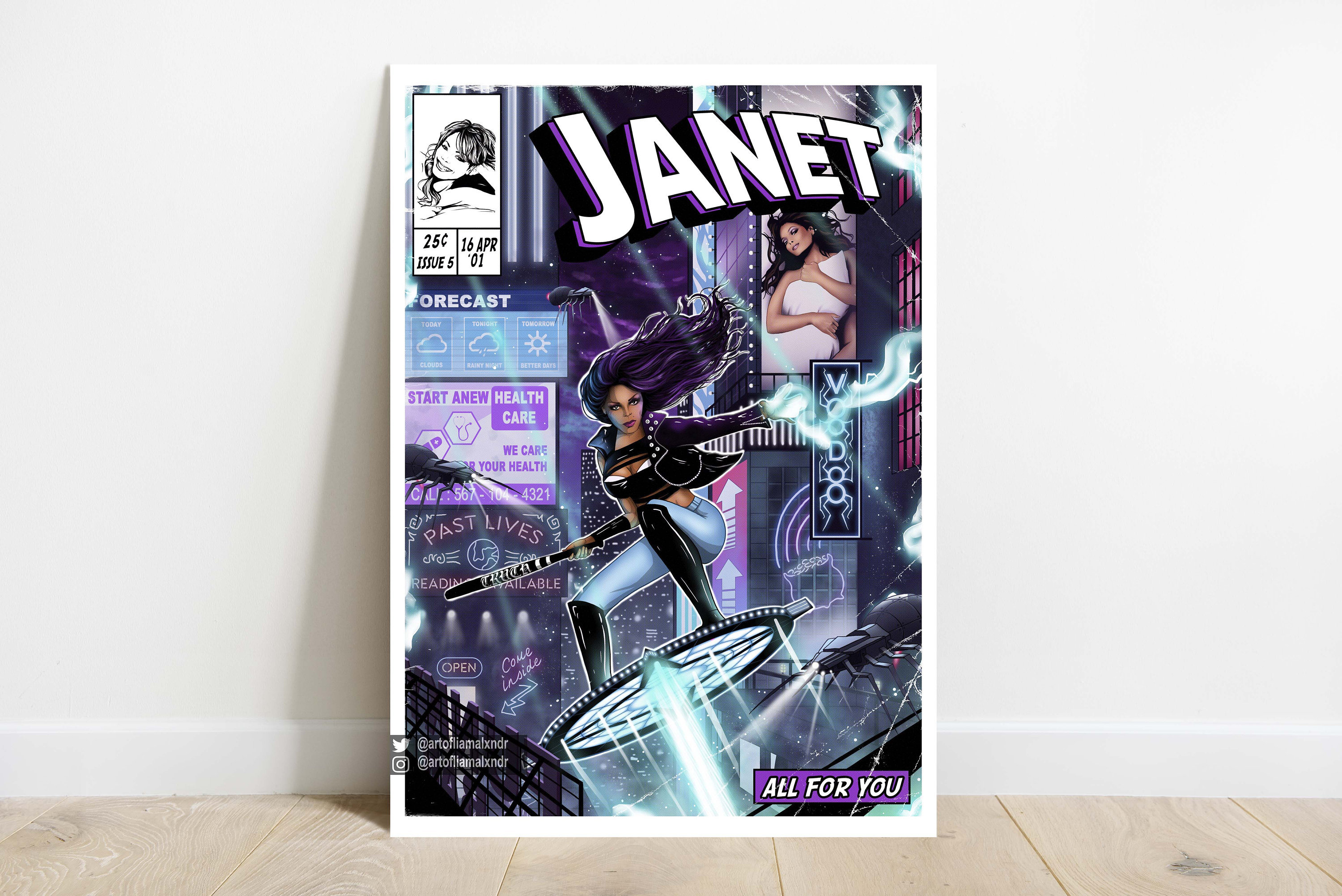 Janet Jackson Poster- All For You Comic Poster