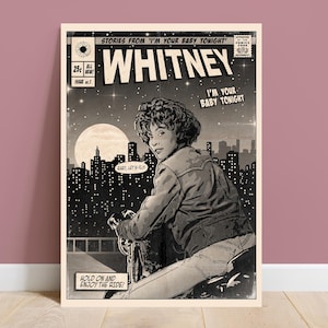 Whitney Houston - I'm Your Baby Tonight Vintage comic cover art print