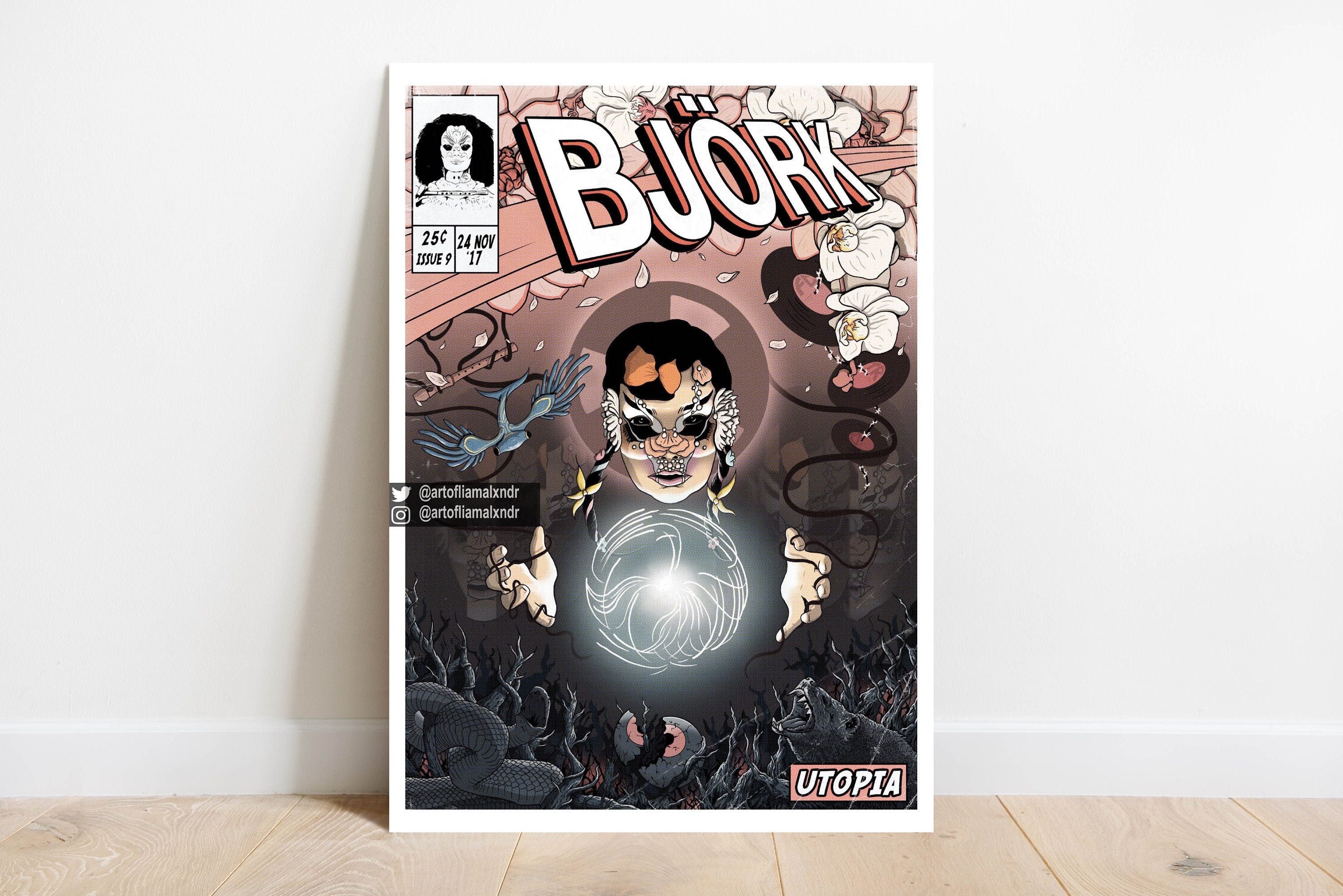 Björk Print Utopia Comic Cover Art Etsy UK