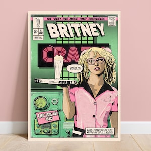 Impresión de arte de portada de cómic vintage de Britney Spears - (You Drive Me) Crazy