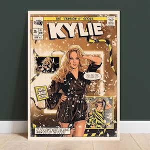 Kylie Minogue - Copertina del fumetto vintage Lights Camera Action