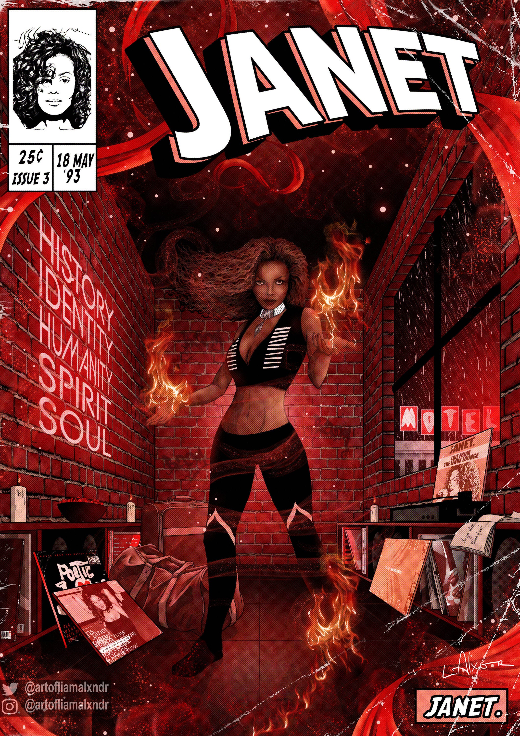 Janet Jackson Poster- Janet. Comic Poster