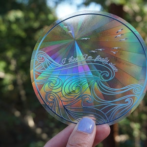 Clean Ocean Suncatcher Decal | Rainbow Sticker | Rainbow Maker Decal
