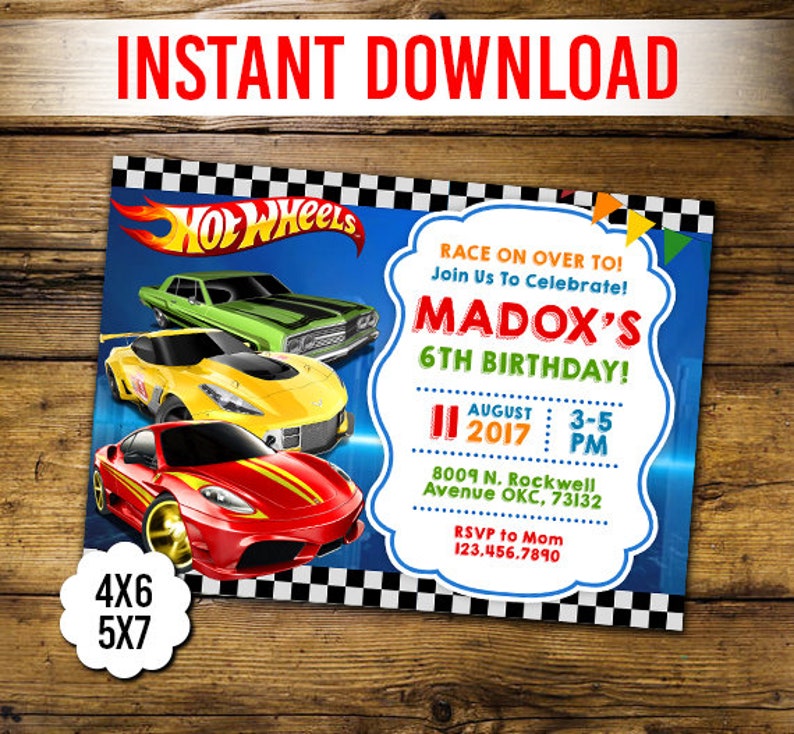 Hot Wheels Invitation Hot Wheels Birthday Invitation Hot Etsy Hot Wheels Invitation Hot Wheels Birthday Invitation Hot Etsy