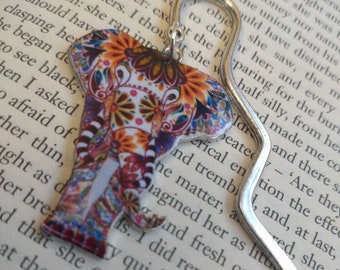 Elephant Bookmark: Silver Metal Reading Gift