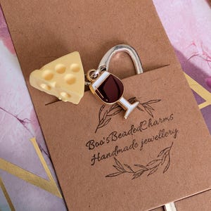 Cheese and Wine Bookmark: Foodie Bookish Gift