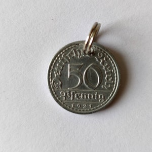 50 Pfennig Geburtstag Schlüsselanhänger Geschenk Lehre Schule Beruf neue Arbeit, Lebensabschnitt, Motivation, Weiterbildung Studium zdjęcie 2