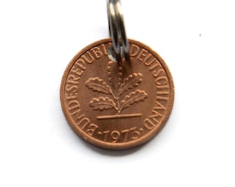 1973 53rd Birthday 1 Pfennig Keyring Lucky Penny Housewarming Gift Timeless Rare