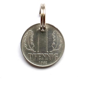 1962 63e 64e verjaardag 1 penny herdenkingsjaar persoonlijk klein cadeau oma opa gelukspenny sleutelhanger Sleten zeldzame aandacht