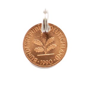 1990 35e verjaardag 1 Pfennig klein geschenk sleutelhanger huwelijksjubileum Moederdag Vaderdag persoonlijk cadeau vrienden geluk