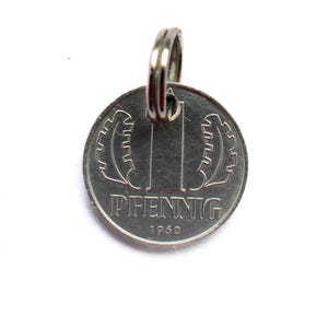 1960 65e 66e verjaardag 1 penny geluk persoonlijk cadeau pensioen sleutelhanger souvenir geluksbrenger vriend vriendin pensioen