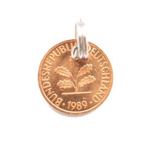 1989 36. Geburtstag 1 Pfennig Aufmerksamkeit persönliches Geschenk zum Einzug Schlüsselanhänger Muttertag Vatertag Glückspfennig Ostern