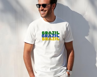 Brazil Shirt, Brazilian Boyfriend Gift Idea, Brazil Tee, Brazil T-Shirt, Gift for Brazil Lover