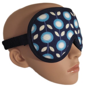 Schlafmaske Augenmaske Blumen / Blau Bild 3